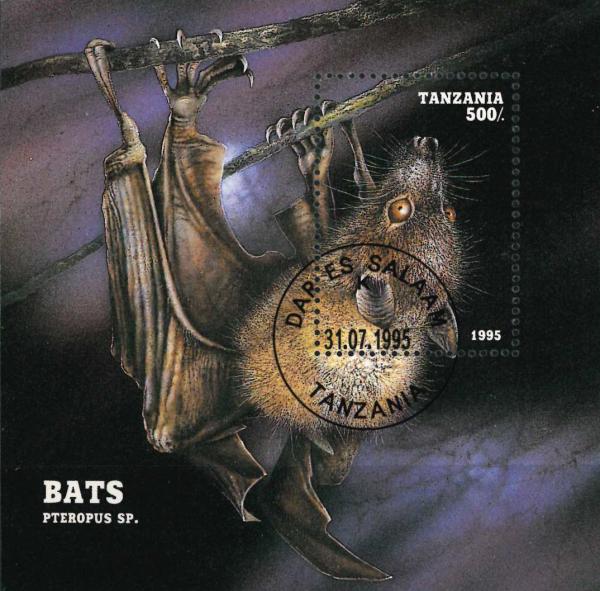 Fledermaus-Briefmarkenset Tansania Detail